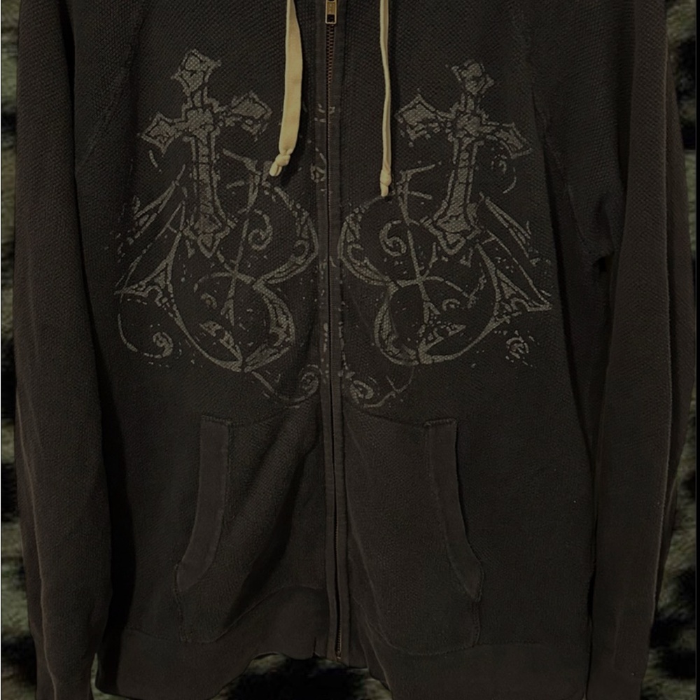 Ed Hardy Black Graphic Hoodie